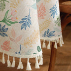 Spring Day Tassel Table Cloth