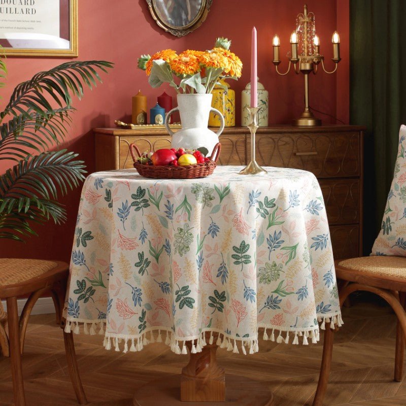 Spring Day Tassel Table Cloth