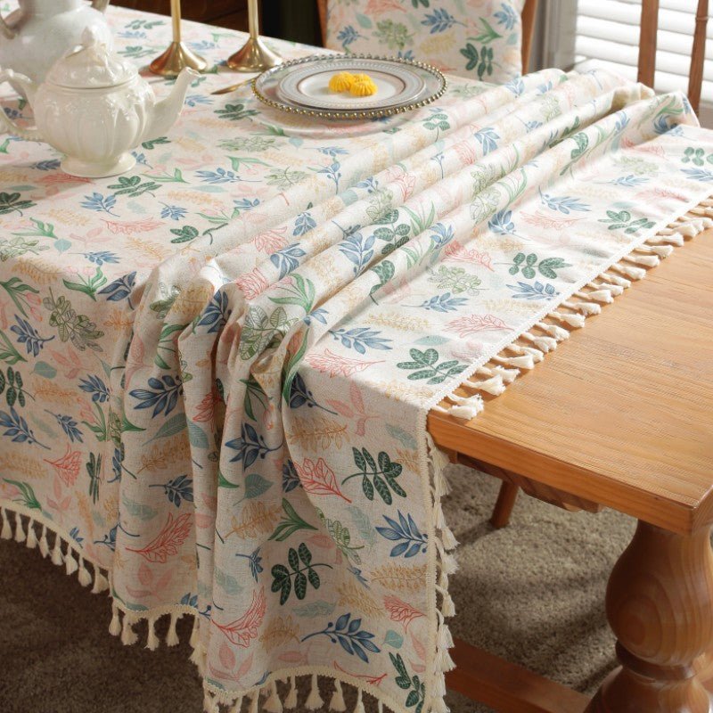 Spring Day Tassel Table Cloth