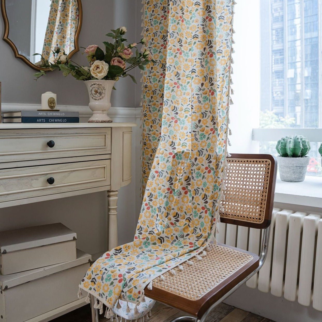 Spring Time Tassel Curtain