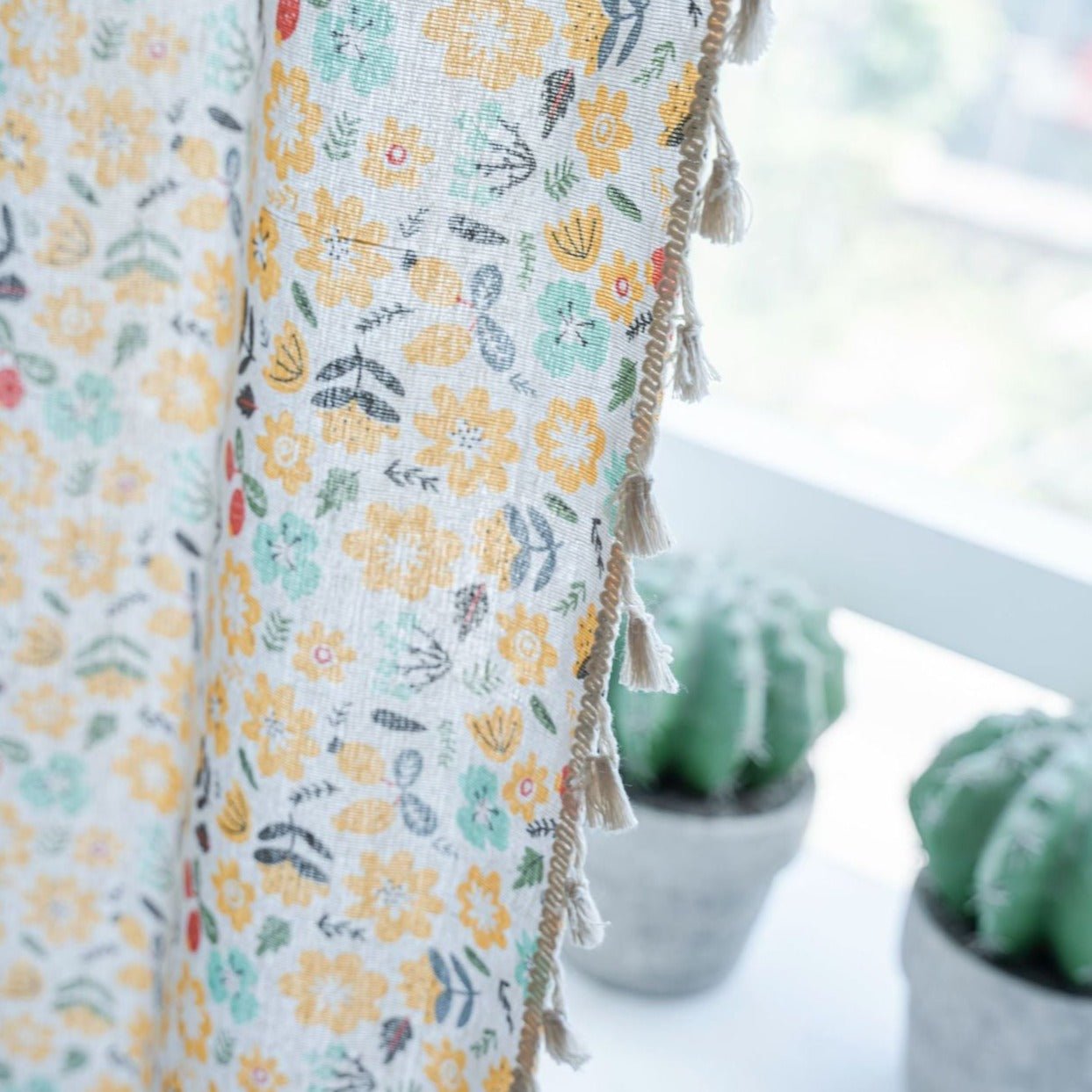 Spring Time Tassel Curtain