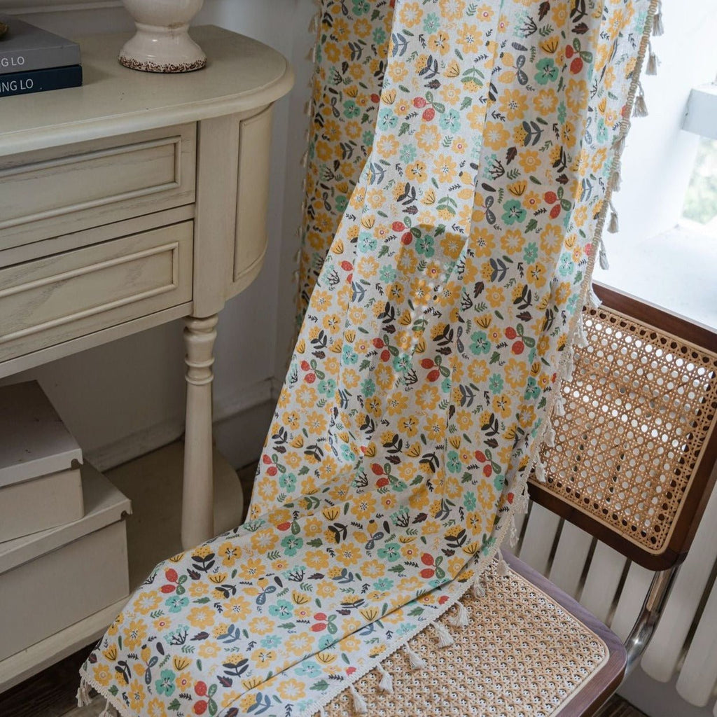 Spring Time Tassel Curtain