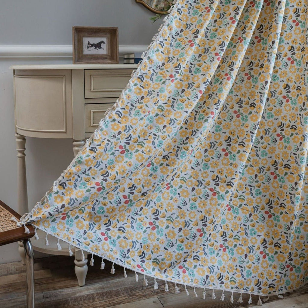 Spring Time Tassel Curtain