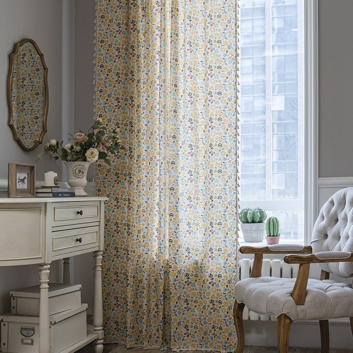 Spring Time Tassel Curtain