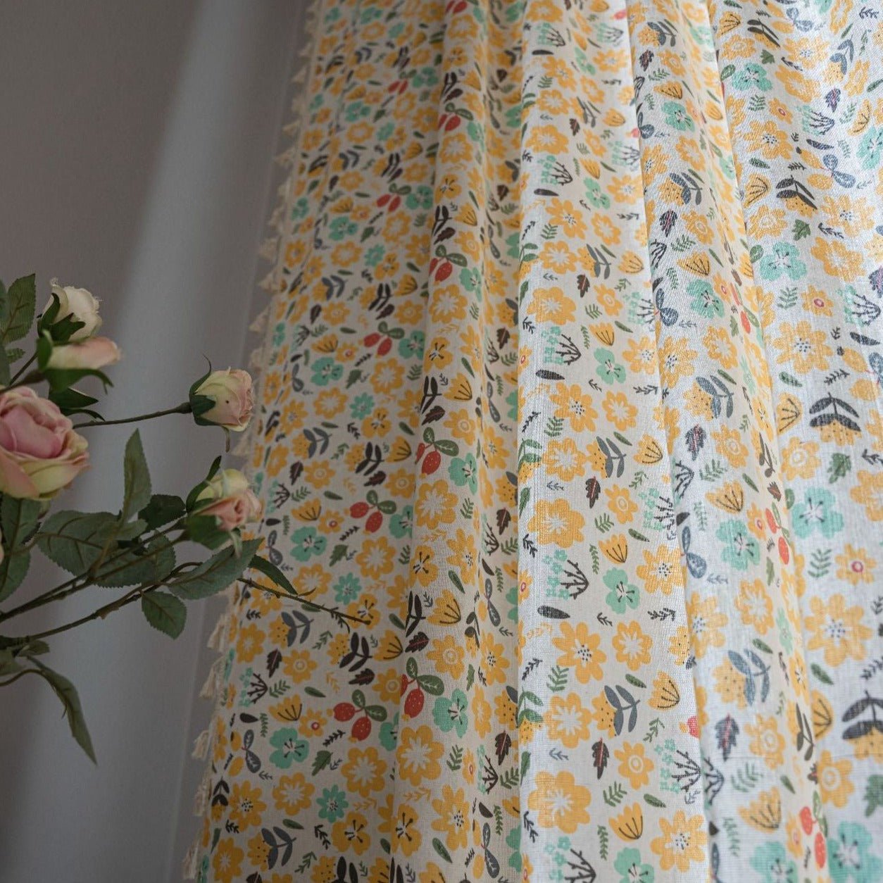 Spring Time Tassel Curtain