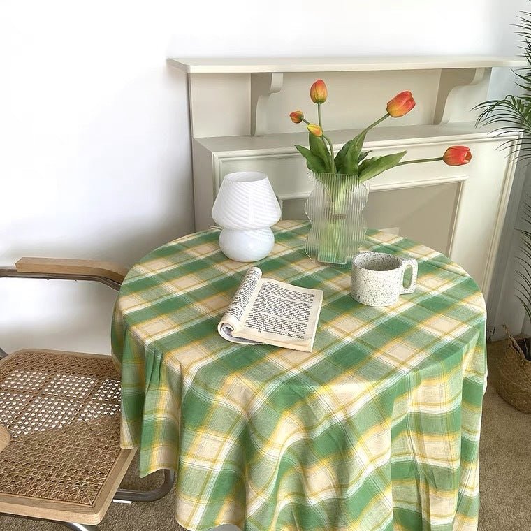 Springtime Checkered Table Cloth
