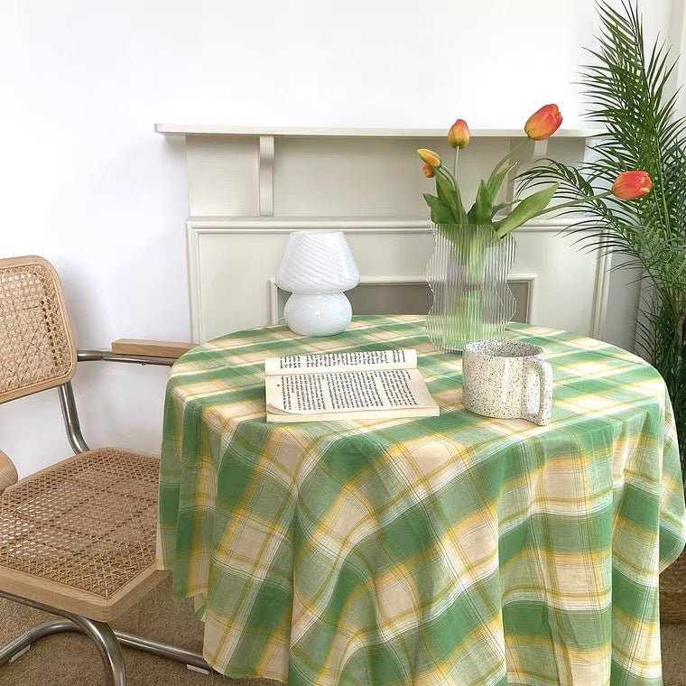 Springtime Checkered Table Cloth