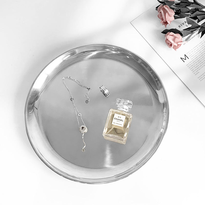 Stainless Steel Round Serving Tray