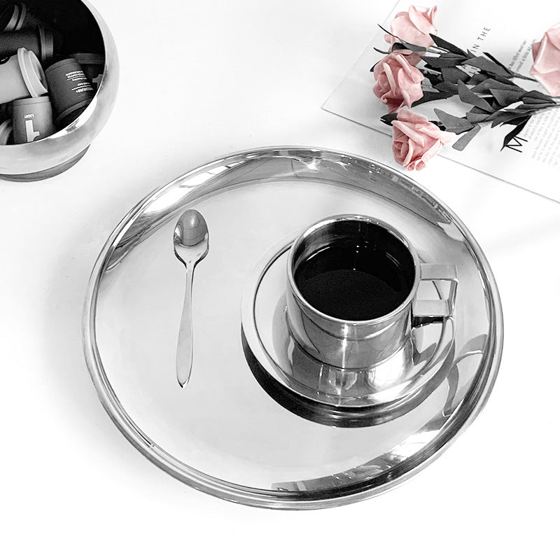 Stainless Steel Round Serving Tray