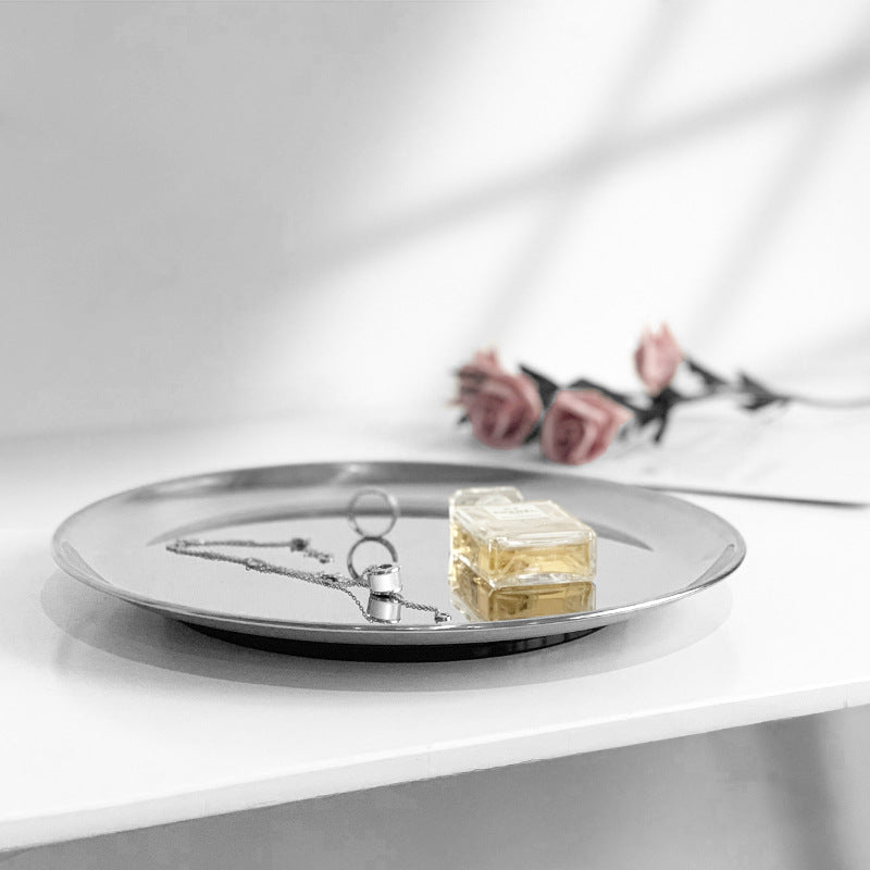 Stainless Steel Round Serving Tray