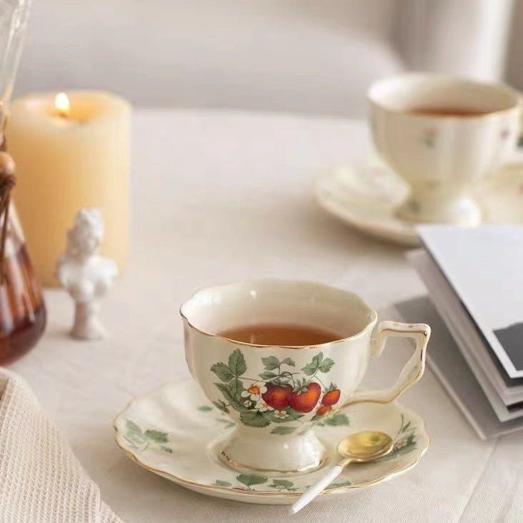 Strawberries Tea Cup & Pot