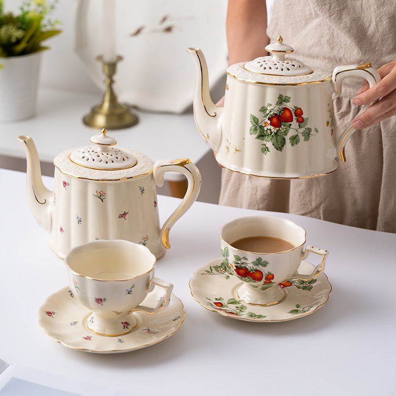 Strawberries Tea Cup & Pot