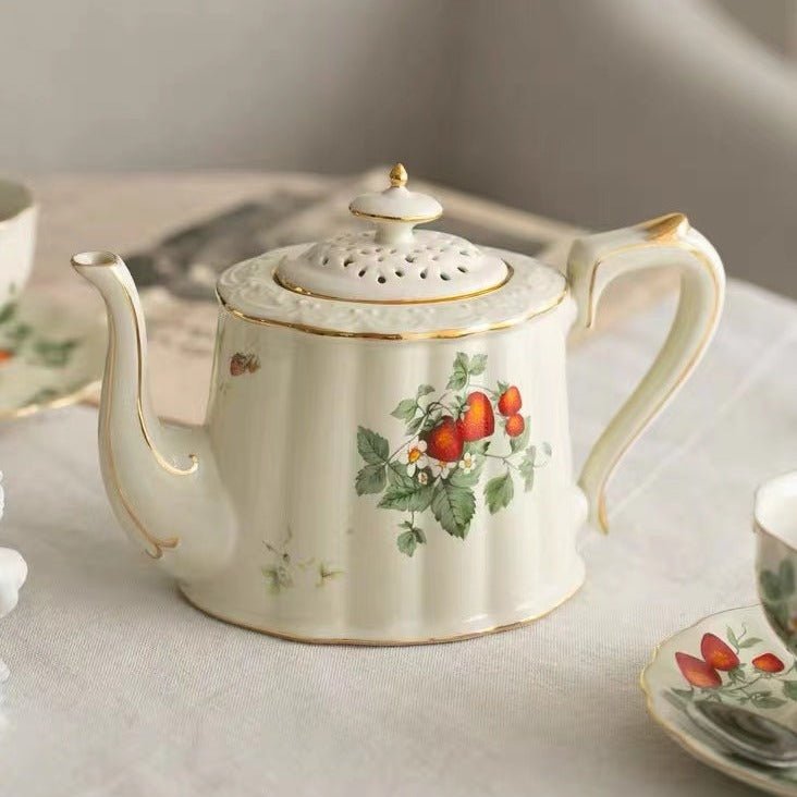 Strawberries Tea Cup & Pot