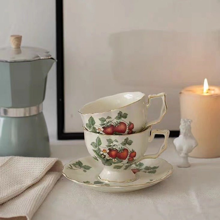 Strawberries Tea Cup & Pot