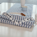 Striped Tassel Table Runner