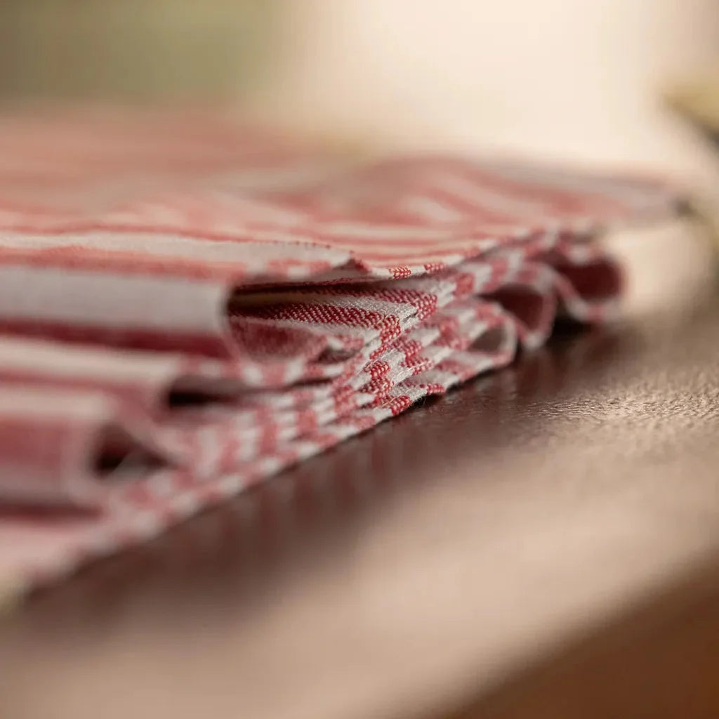Striped Tassel Table Runner