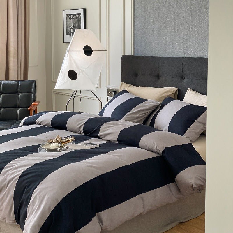 Summer Love Striped Bedding Quilt Cover Set - FINAL SALE