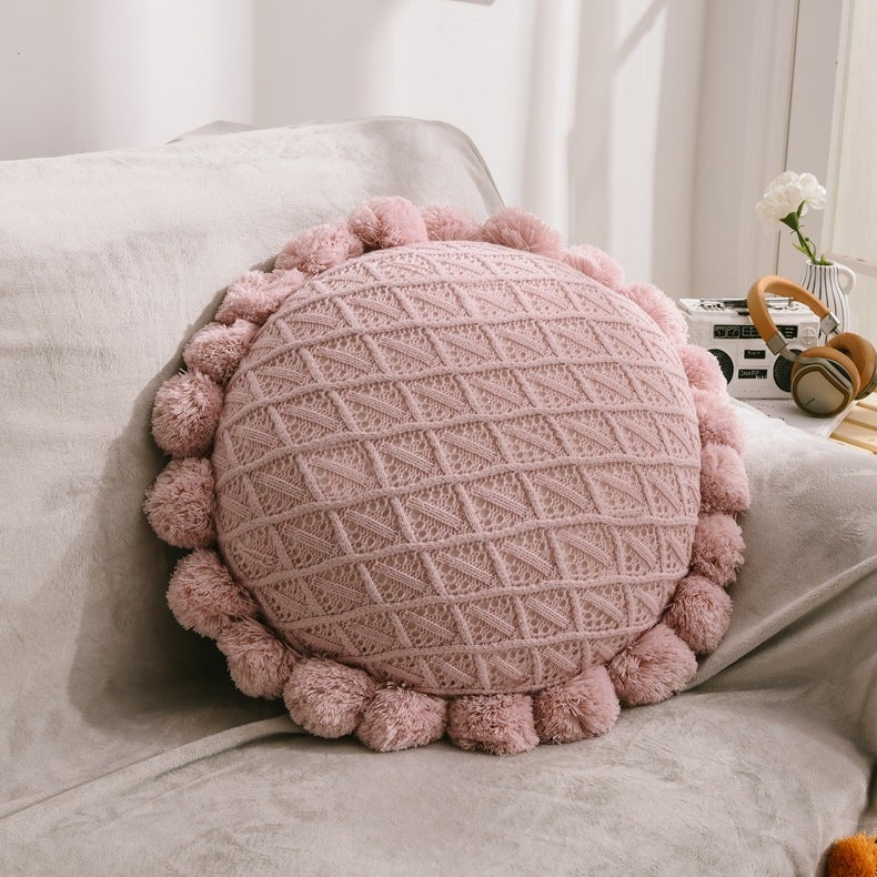 Sunflower Pom Pom Cushions - FINAL SALE