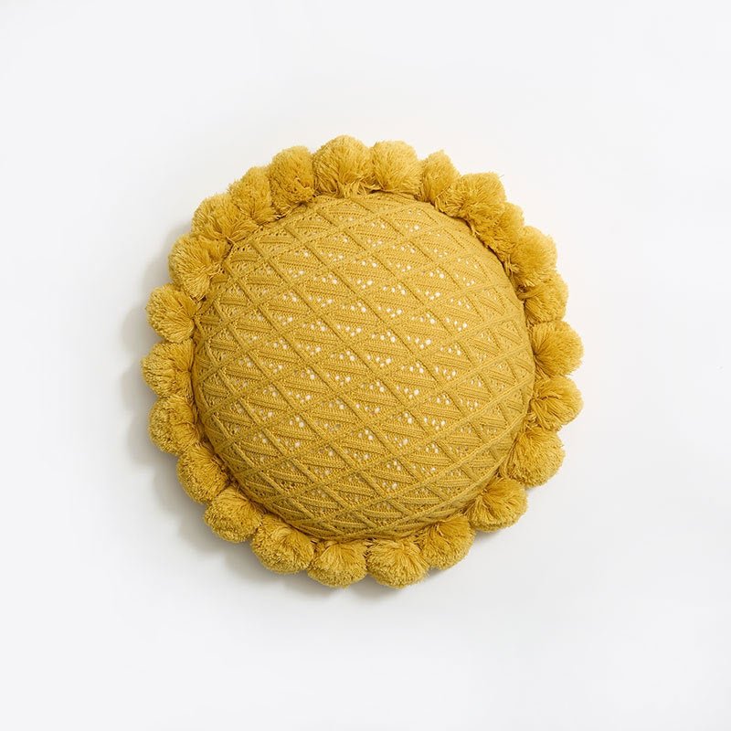 Sunflower Pom Pom Cushions - FINAL SALE