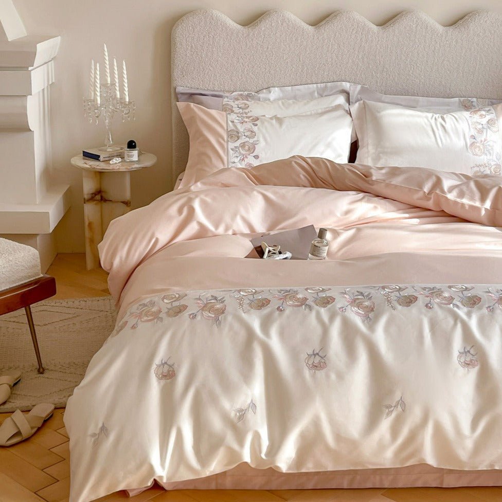 Sweet Blush Peony Quilt Cover & Flat Sheet - FINAL SALE