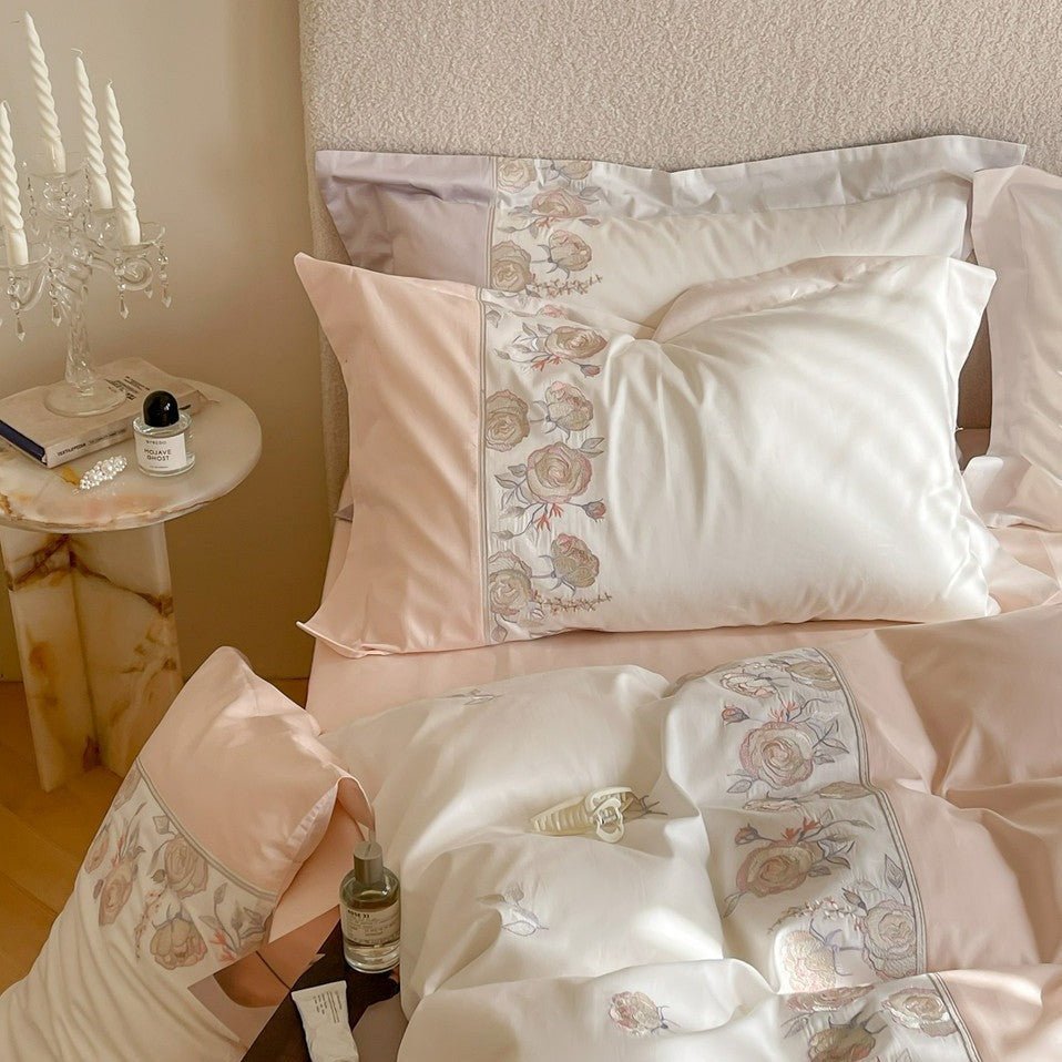 Sweet Blush Peony Quilt Cover & Flat Sheet - FINAL SALE