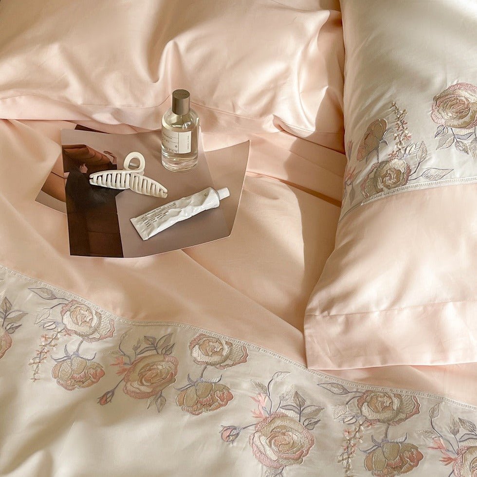 Sweet Blush Peony Quilt Cover & Flat Sheet - FINAL SALE