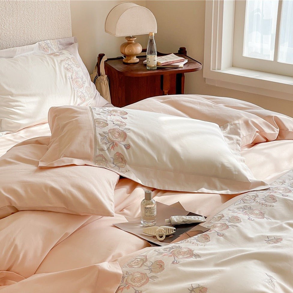 Sweet Blush Peony Quilt Cover & Flat Sheet - FINAL SALE