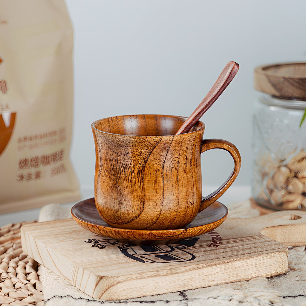 Yuki Wood Coffee Cup Set