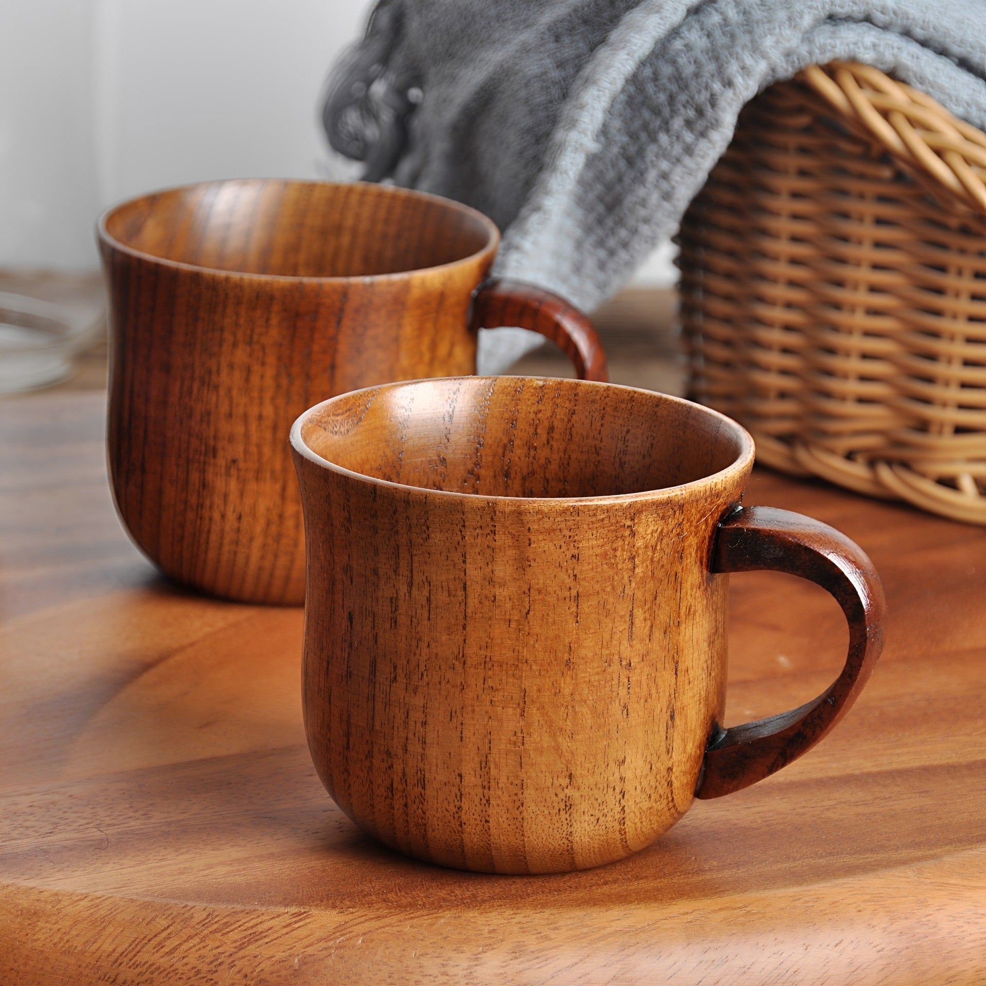 Yuki Wood Coffee Cup Set