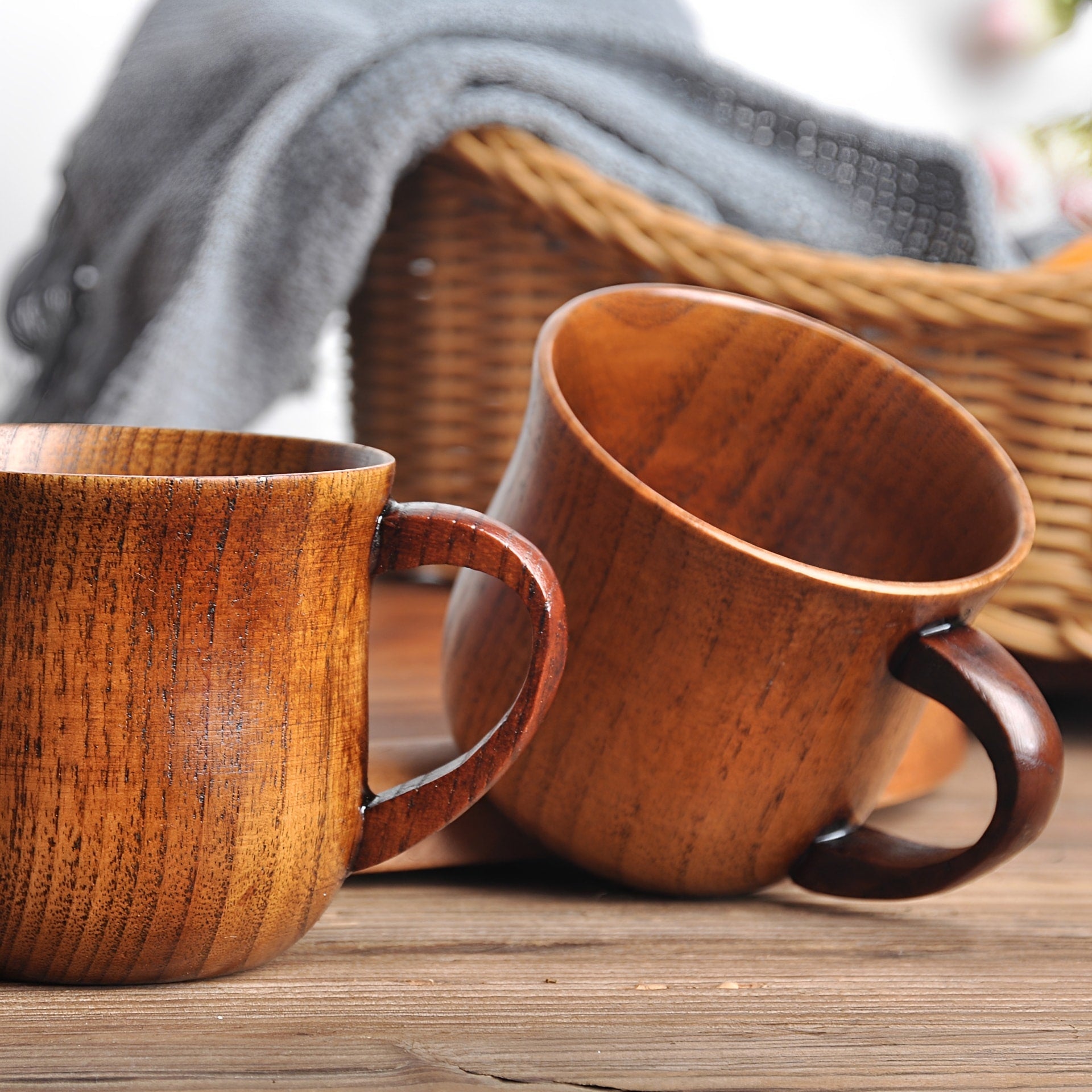 Yuki Wood Coffee Cup Set