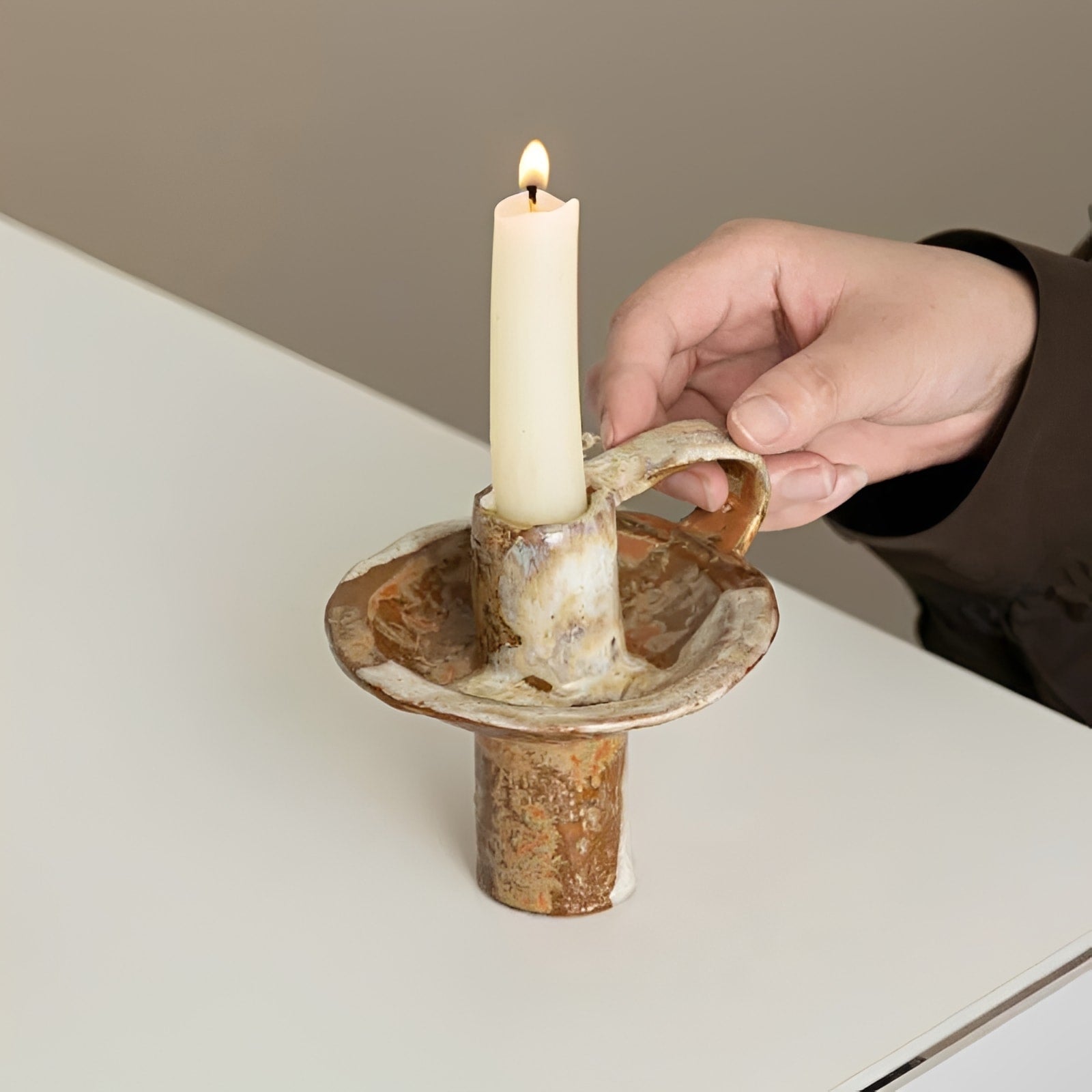 Kava Ceramic Retro Chamberstick
