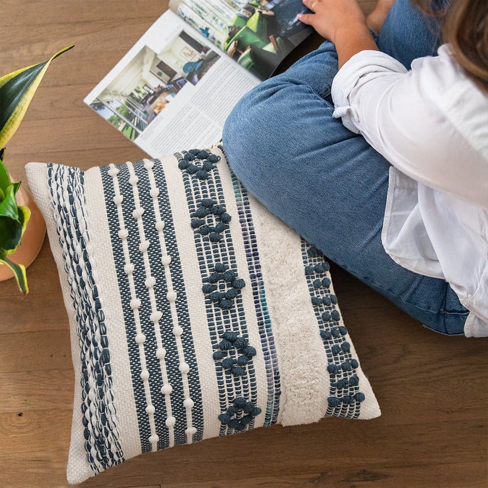 Tassel Embroidered Cushion