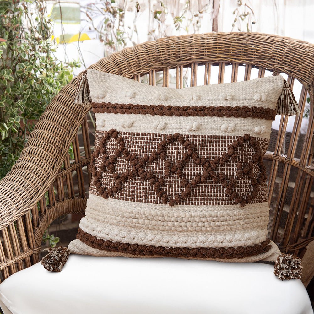 Tassel Embroidered Cushion