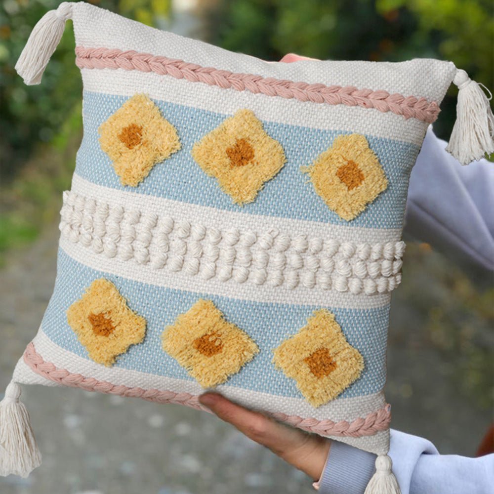 Tassel Embroidered Cushion