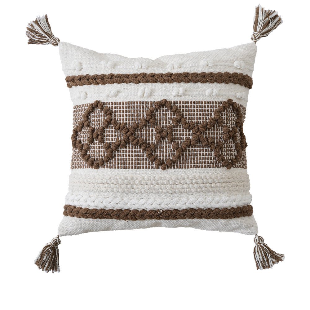 Tassel Embroidered Cushion