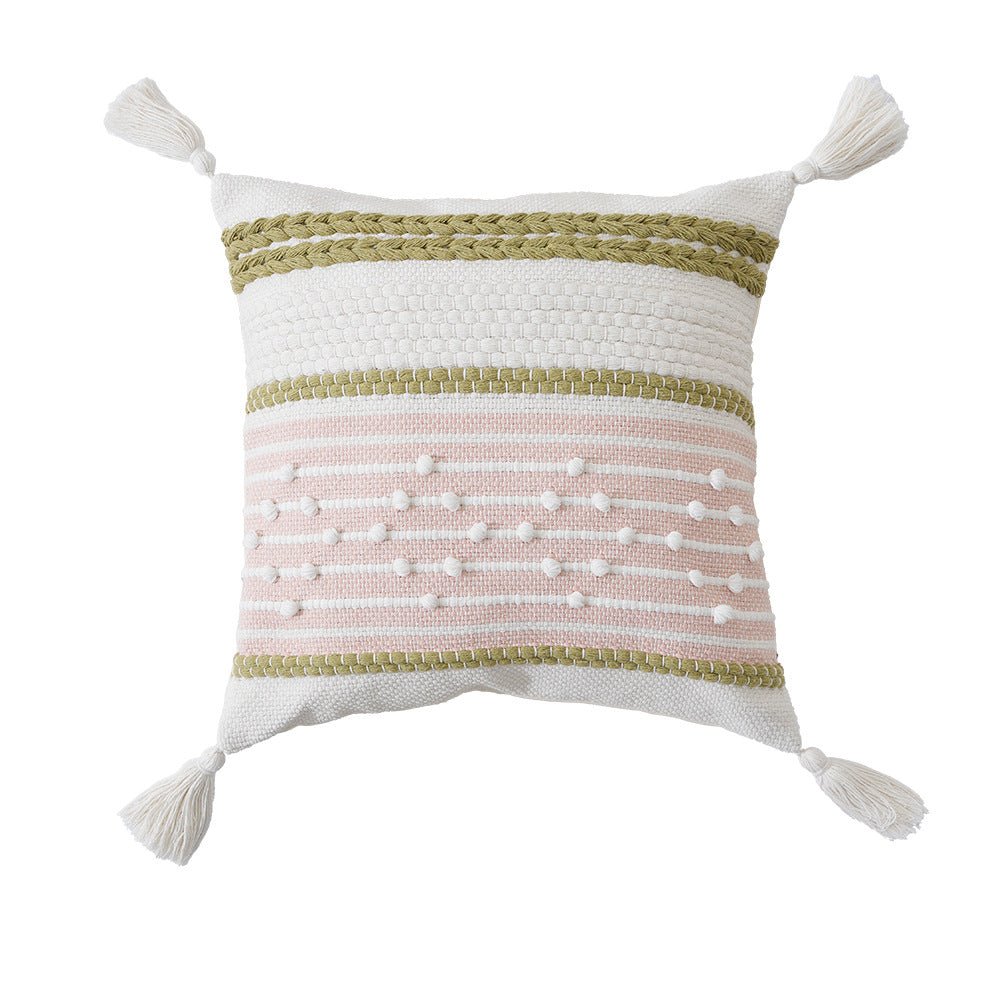 Tassel Embroidered Cushion