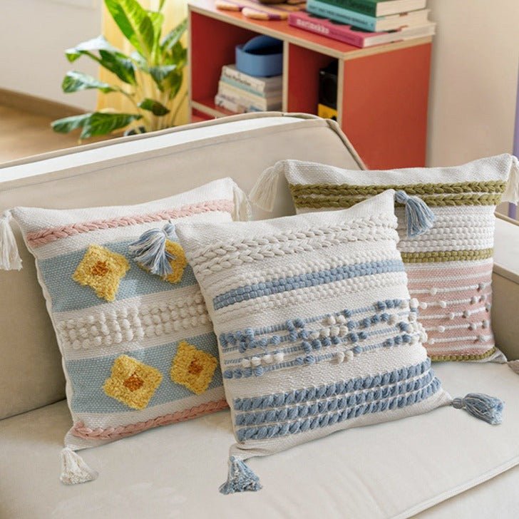 Tassel Embroidered Cushion