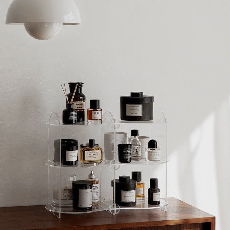 Three-Story Wavy Acrylic Organizer