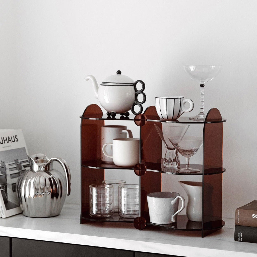 Three-Story Wavy Acrylic Organizer