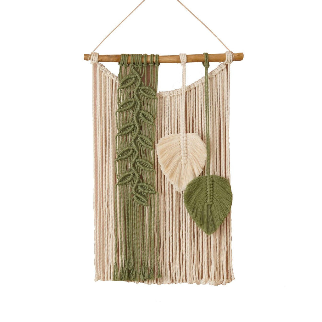 Tropical Leaf Macrame Wall Decor