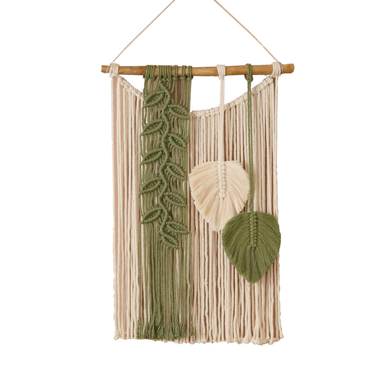Tropical Leaf Macrame Wall Decor