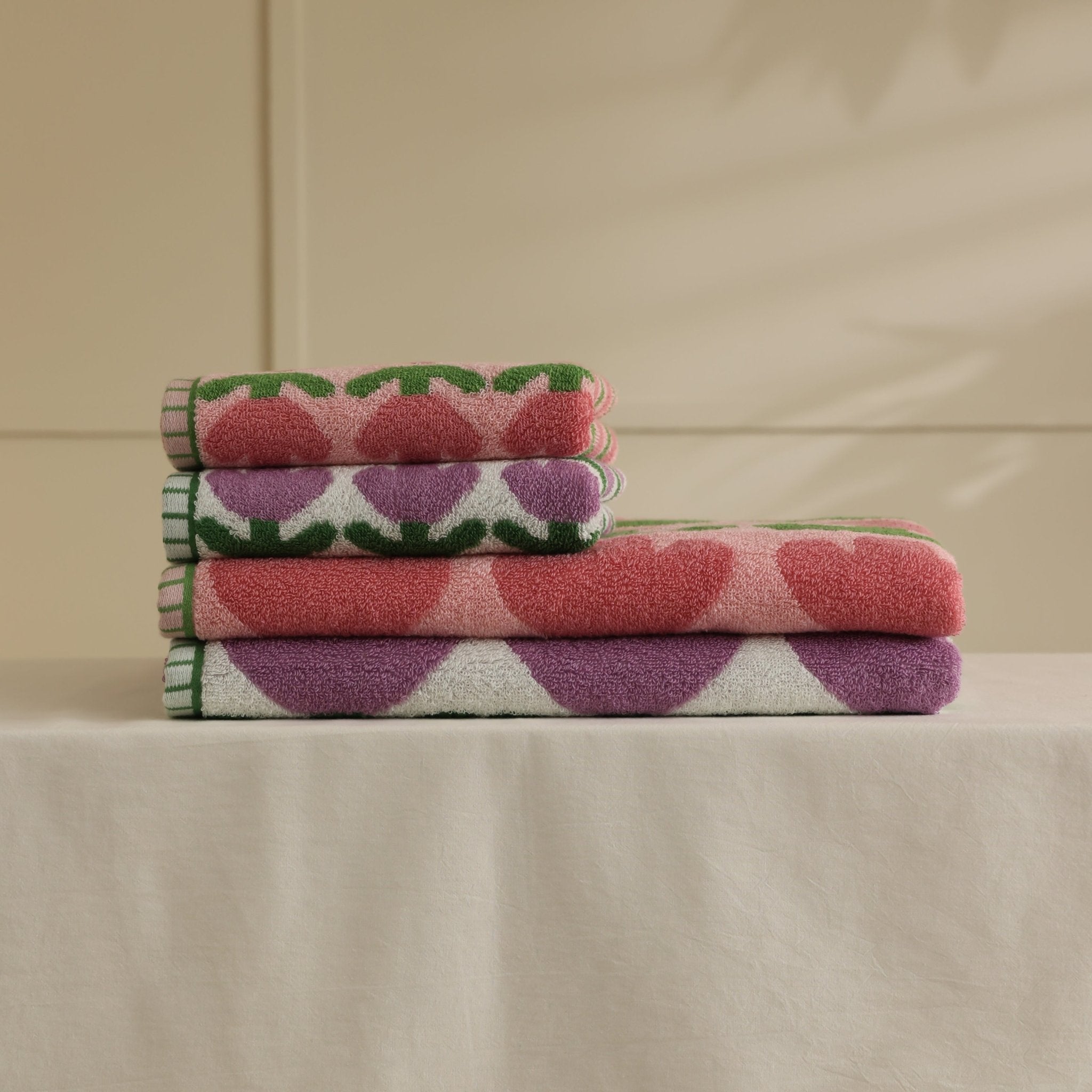 Tulip Heart Towel