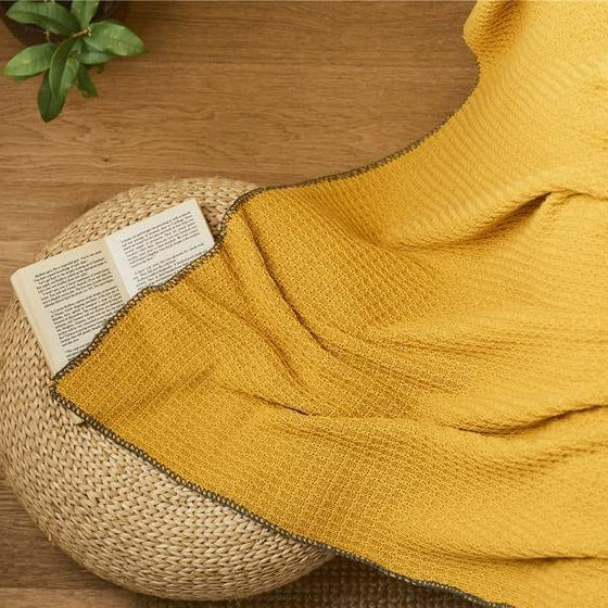 Turmeric Waffle Throw