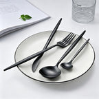 Arya Black Stainless Steel Cutlery Set
