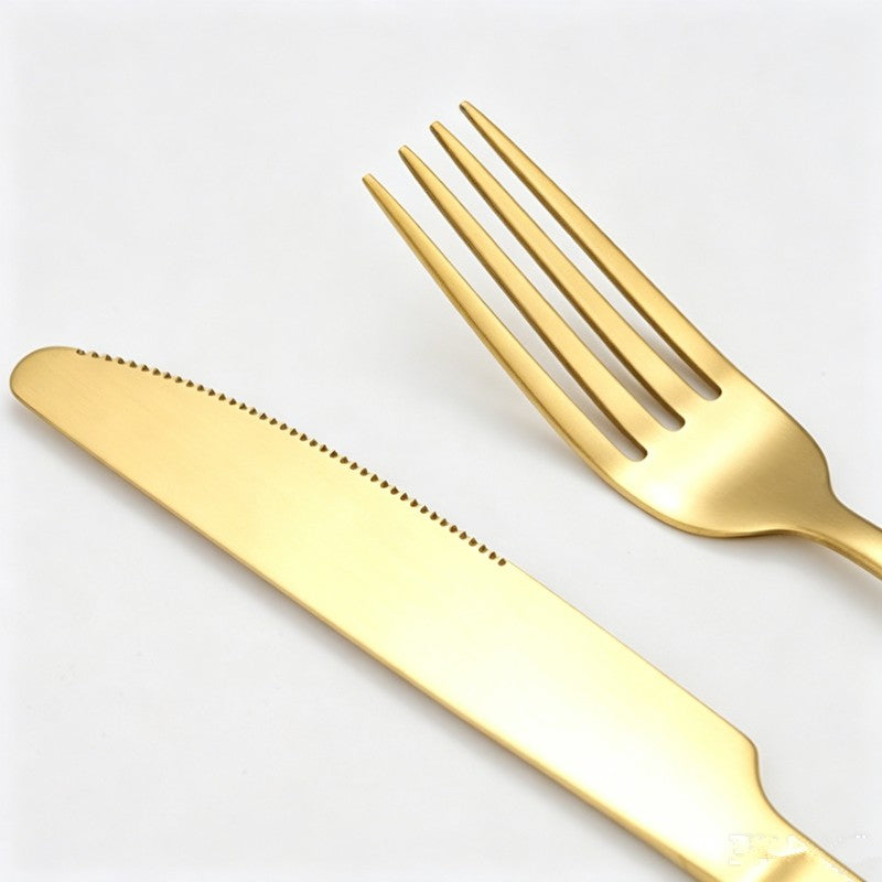 Abu Dhabi Gold Luxury Stainless Steel Cutlery Set