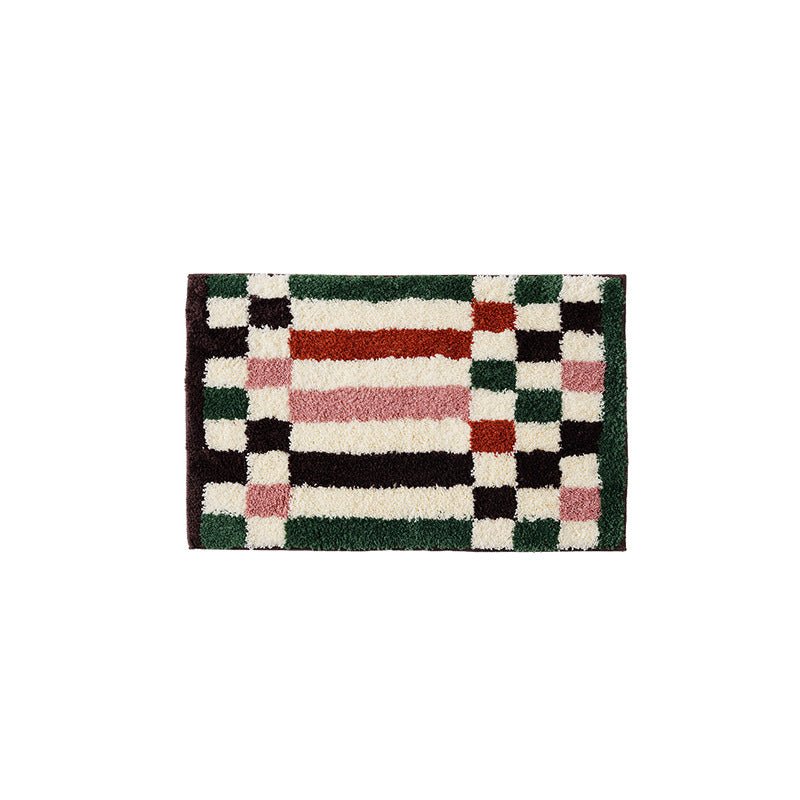 Vibrant Checkered Revival Bath Mat