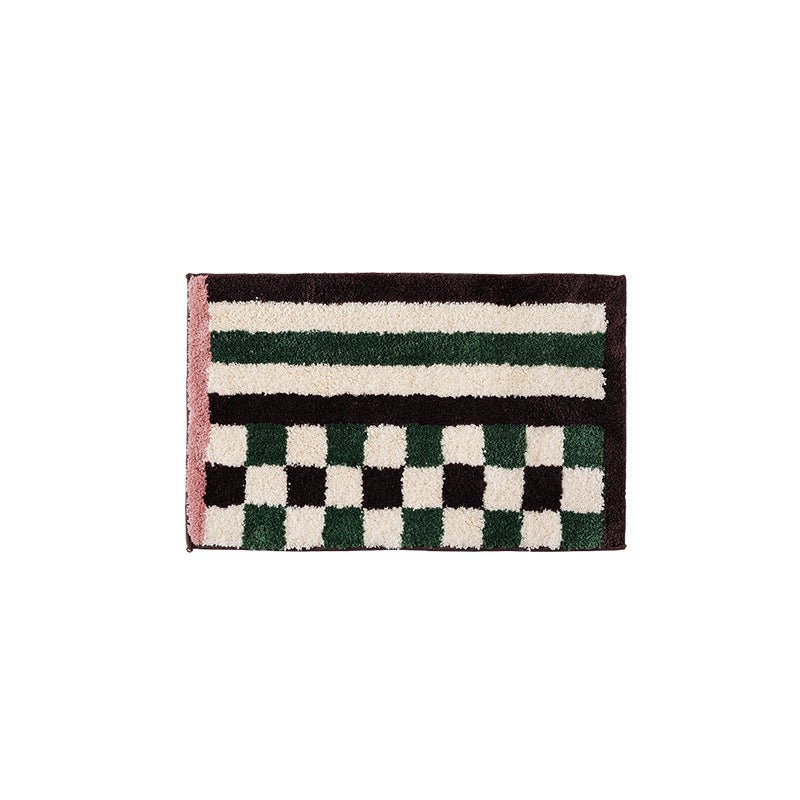 Vibrant Checkered Revival Bath Mat