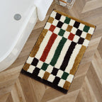 Vibrant Checkered Revival Bath Mat