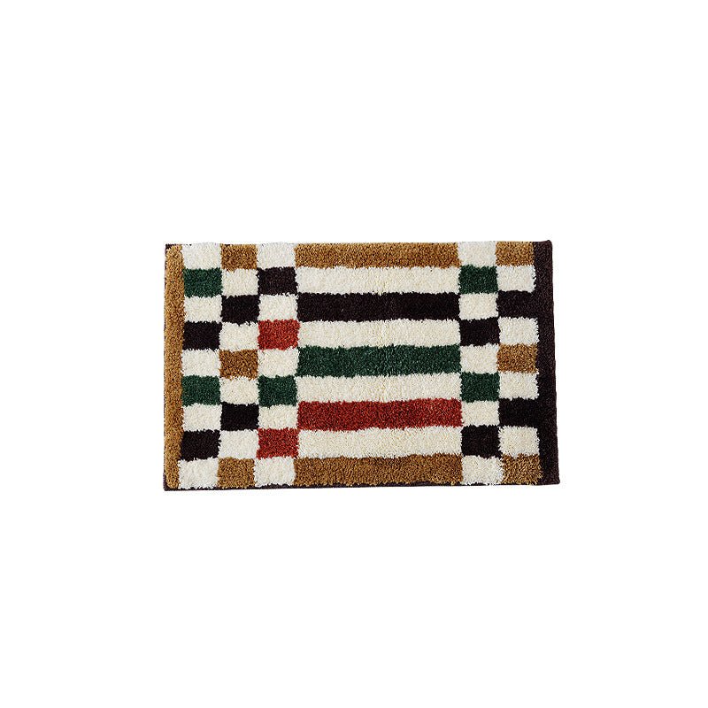 Vibrant Checkered Revival Bath Mat