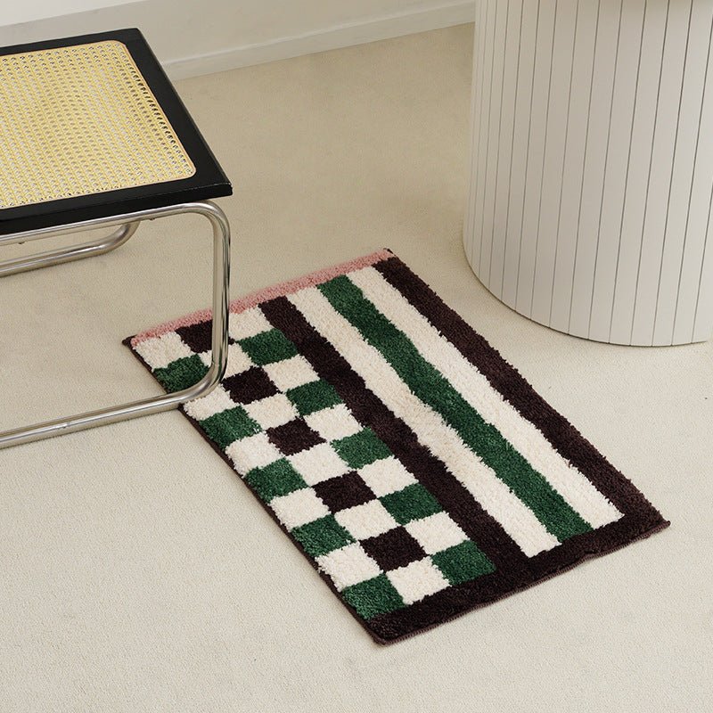 Vibrant Checkered Revival Bath Mat